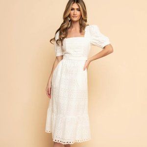 Rachel Parcell Eyelet Midi Dress